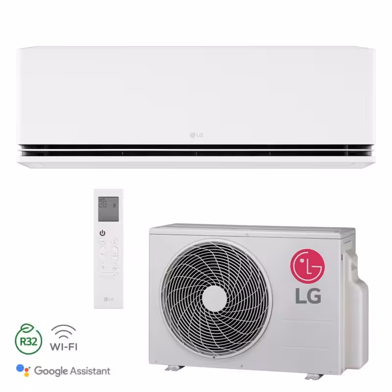 LG Dualcool Deluxe H09S1D Wit 2,5kW inclusief montage
